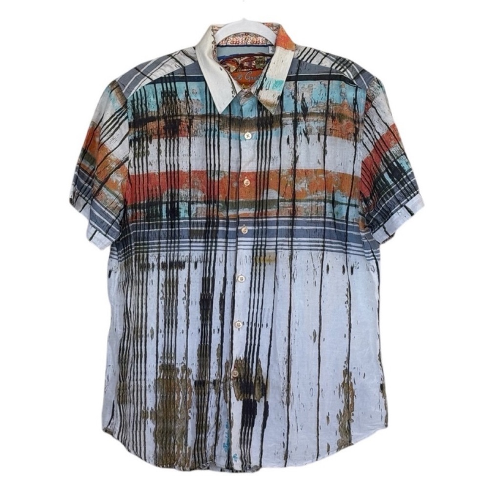 Robert Graham Exclusive Button
Down Golden Beaches Linen & Silk
Shirt Size L